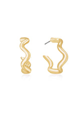 Only An Illusion Wavy Hoop Earrings