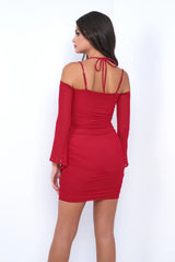 Zoe Mini Dress - Deep Red