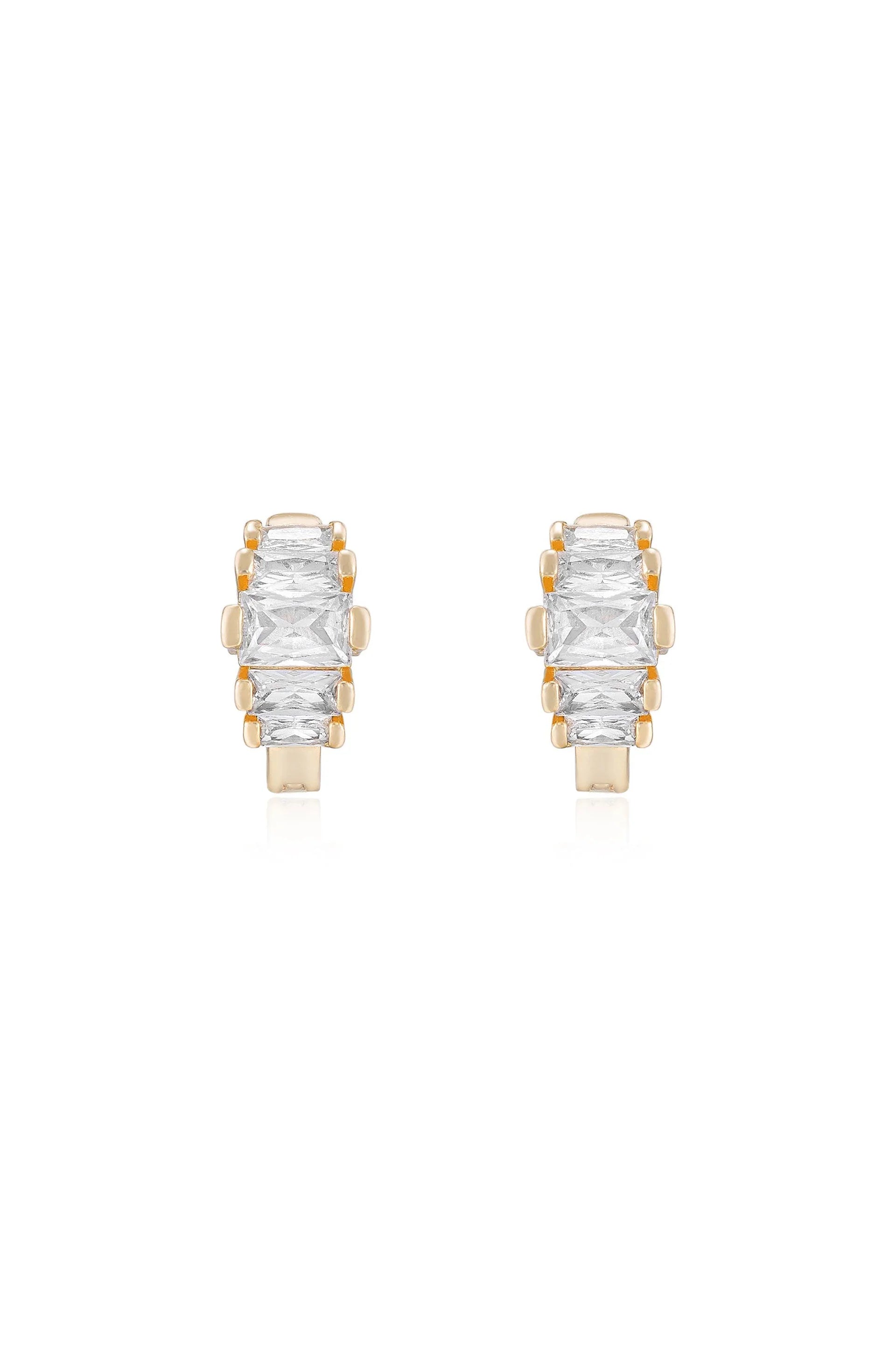 Diamond Shine Mini Hoop Earrings