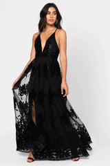 Promenade Maxi Dress - BLACK