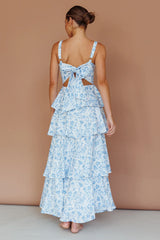 Molly Maxi Dress- Blue Floral