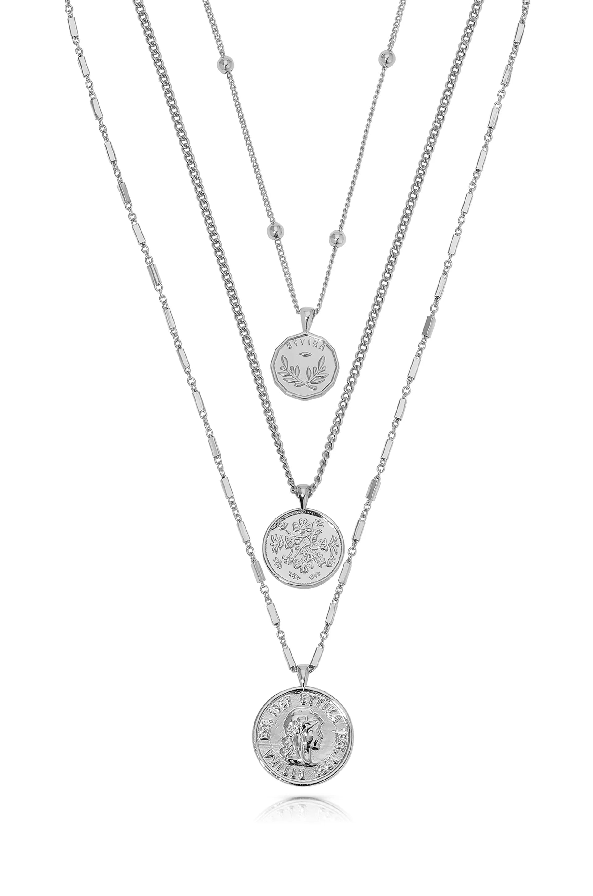 Three Coins Necklace Set