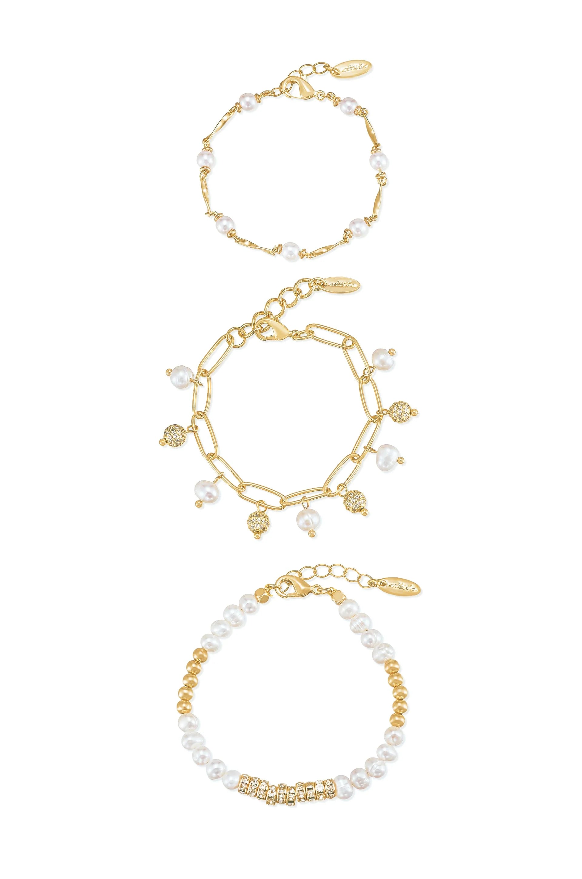 Pearl Party Bracelet Set of 3