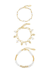 Pearl Party Bracelet Set of 3