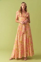 THE ART OF BALANCE WOVEN MAXI DRESS