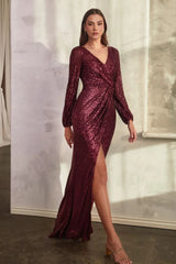 Santorini Gown - Burgundy