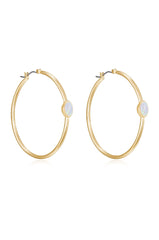 A Drop of Opal Hoop Earrings