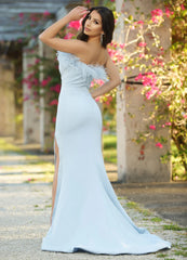 Sochi Gown - Dusty Blue Feather - FINAL SALE