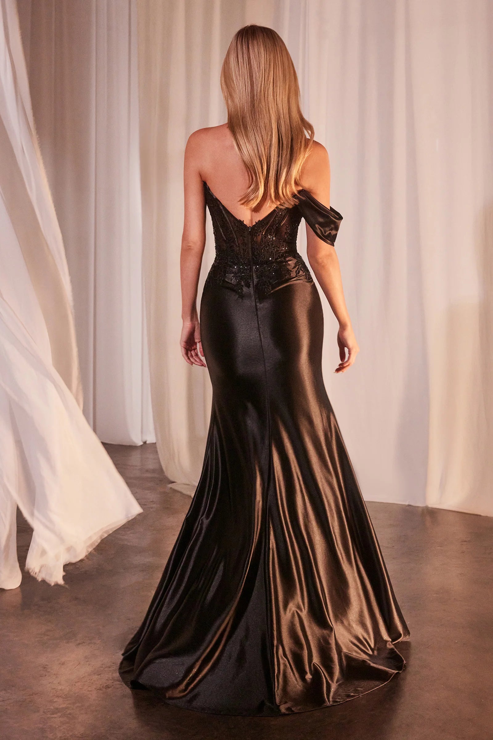 Phoebe Gown - Lace & Satin Fit & Flare Gown