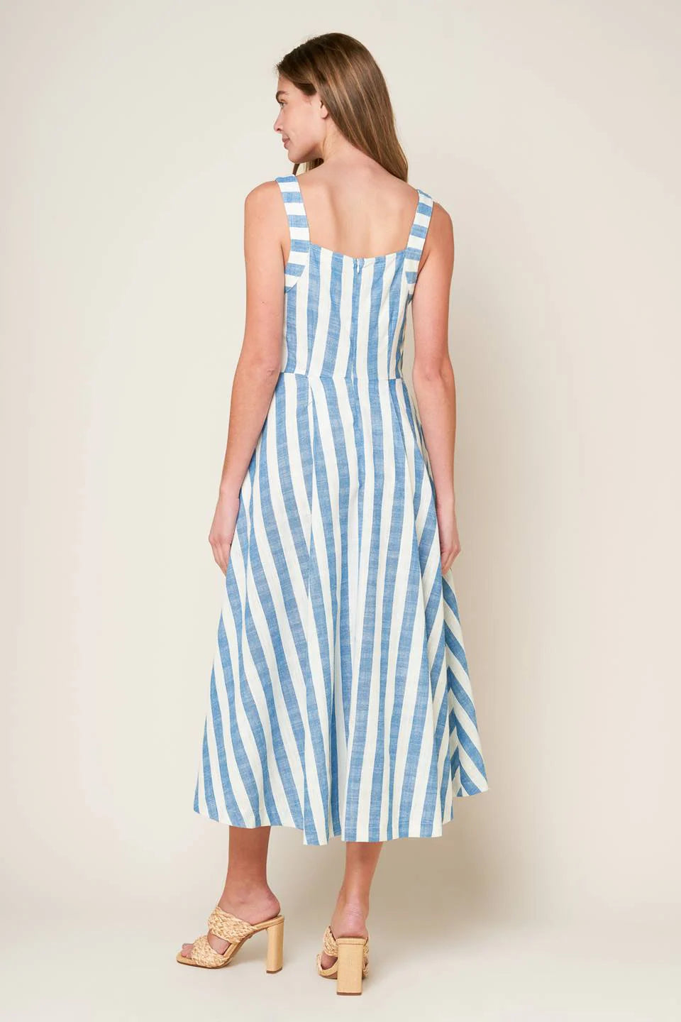 LUSH WITH LIFE WOVEN MIDI DRESS