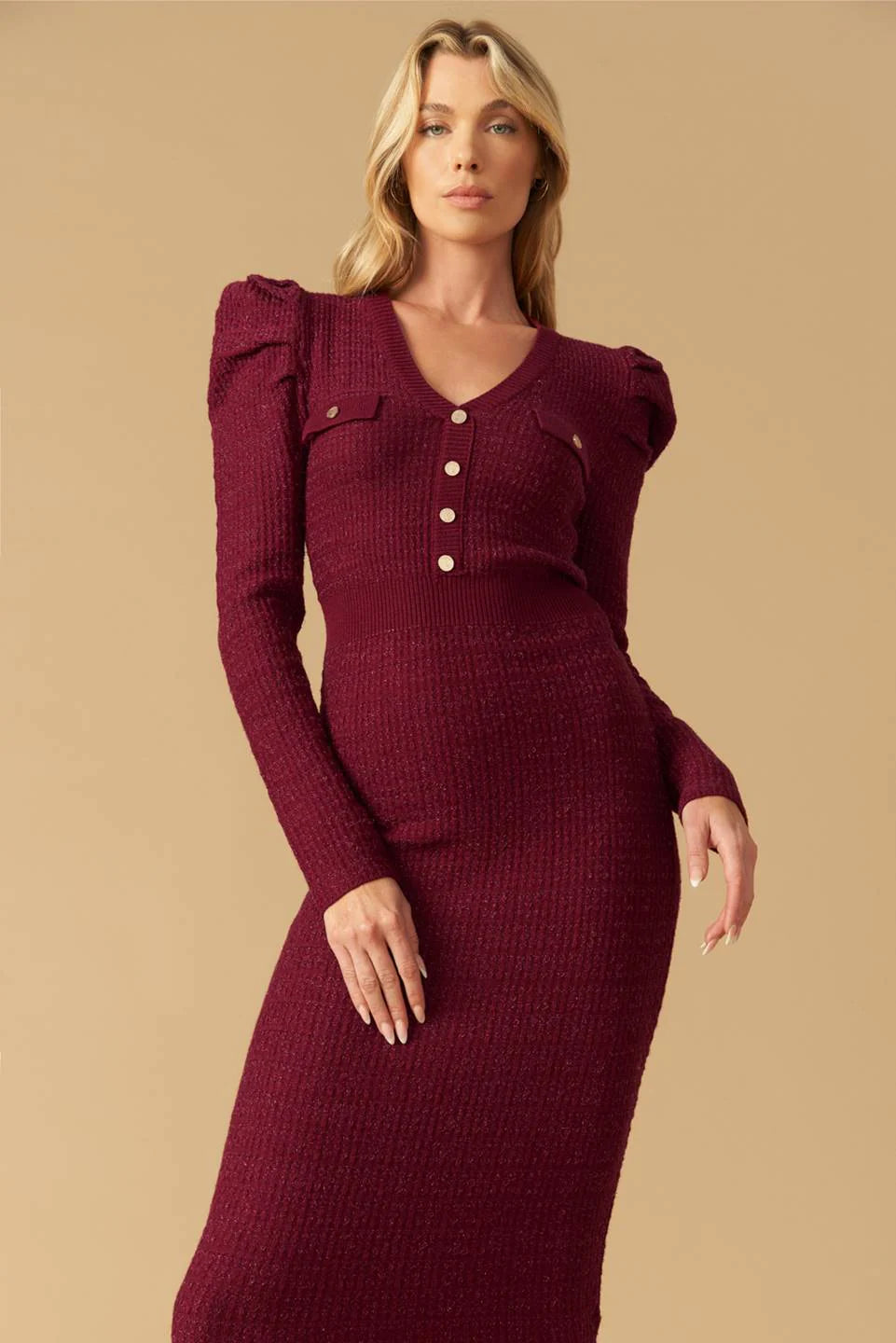 YOUNG LOVE SWEATER MIDI DRESS