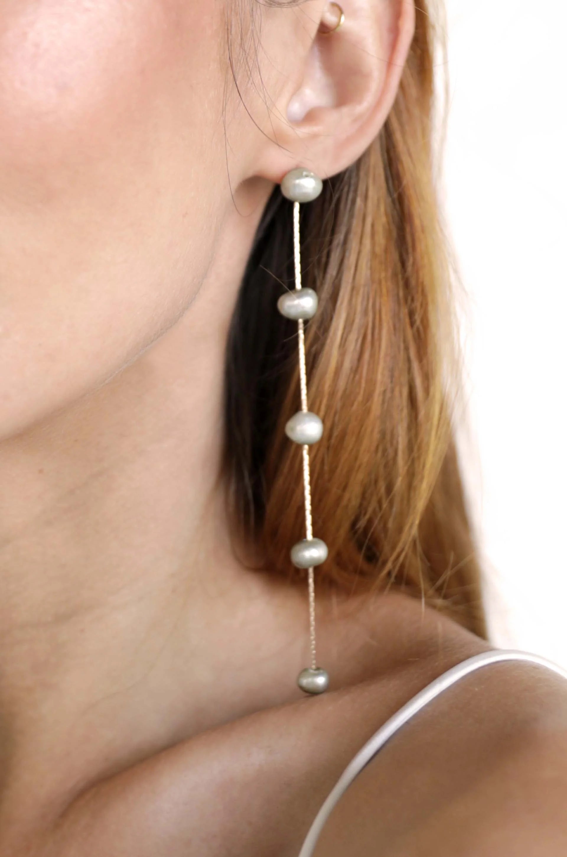 Dripping Pearl Delicate Drop Earrings