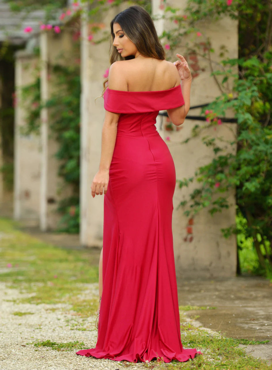 Size 10, Harper Gown - Burgundy - FINAL SALE