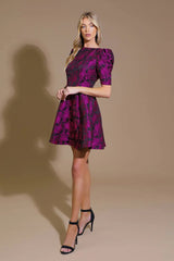 TRUE LOVER WOVEN JACQUARD MINI DRESS